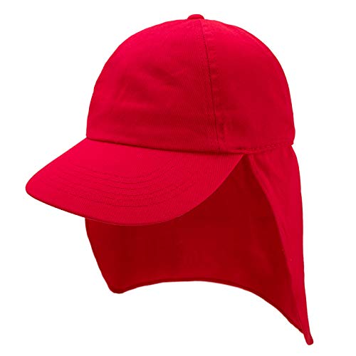 4sold Unisex Schirmmütze m. Nackenschutz Babymütze Kleinkindmütze Mädchen Kinder Kappe Cap UV Kids (Red)